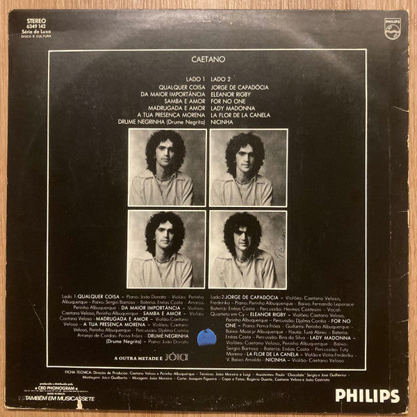 Caetano Veloso : Qualquer Coisa (LP, Album, RE, RP)