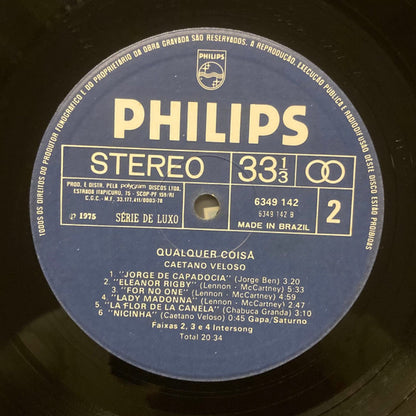 Caetano Veloso : Qualquer Coisa (LP, Album, RE, RP)