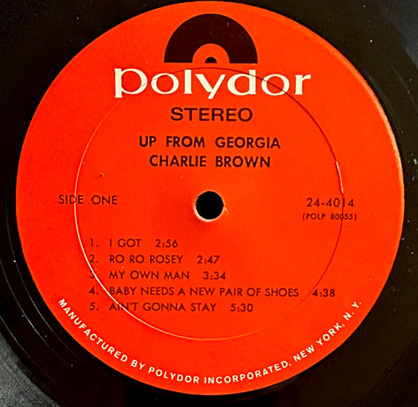 Charlie Brown (7) : Up From Georgia (LP, Album)