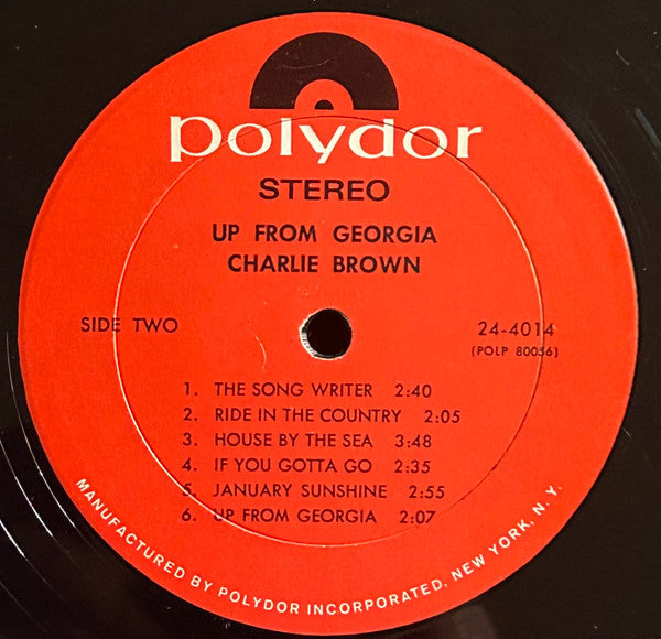 Charlie Brown (7) : Up From Georgia (LP, Album)