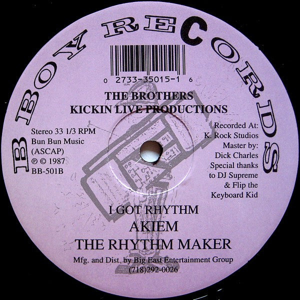 The Brothers (3) : Kickin Live Productions (12", RE)