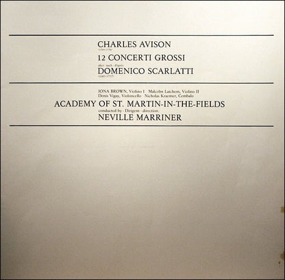 Charles Avison - The Academy Of St. Martin-in-the-Fields, Sir Neville Marriner : 12 Concerti Grossi After Domenico Scarlatti (3xLP + Box)
