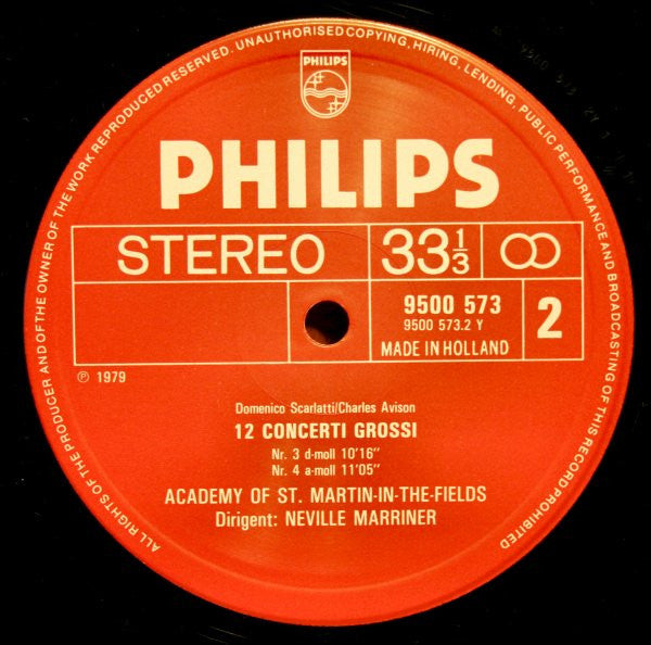 Charles Avison - The Academy Of St. Martin-in-the-Fields, Sir Neville Marriner : 12 Concerti Grossi After Domenico Scarlatti (3xLP + Box)