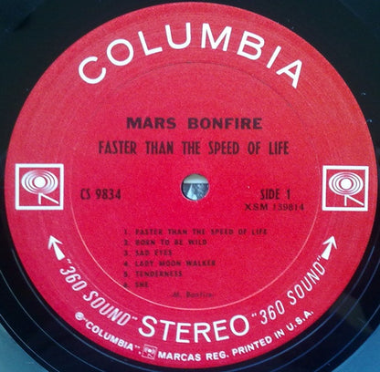 Mars Bonfire : Faster Than The Speed Of Life (LP, Album)