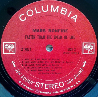 Mars Bonfire : Faster Than The Speed Of Life (LP, Album)
