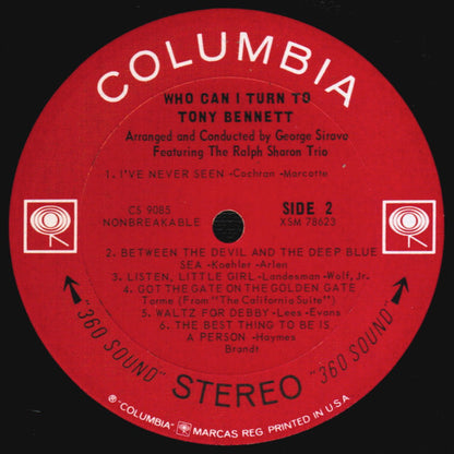 Tony Bennett : Who Can I Turn To (LP, Album)