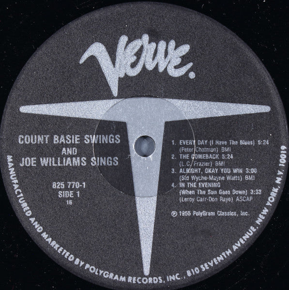 Count Basie / Joe Williams : Count Basie Swings - Joe Williams Sings (LP, Album, Mono, RE)