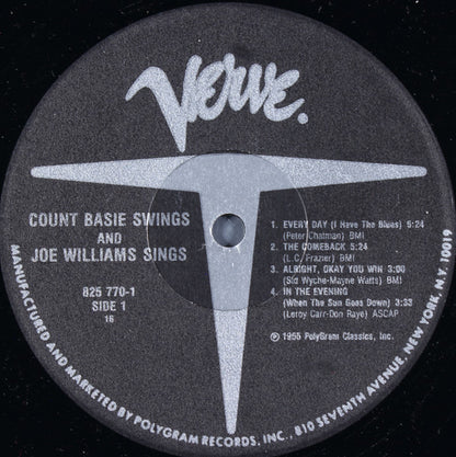 Count Basie / Joe Williams : Count Basie Swings - Joe Williams Sings (LP, Album, Mono, RE)