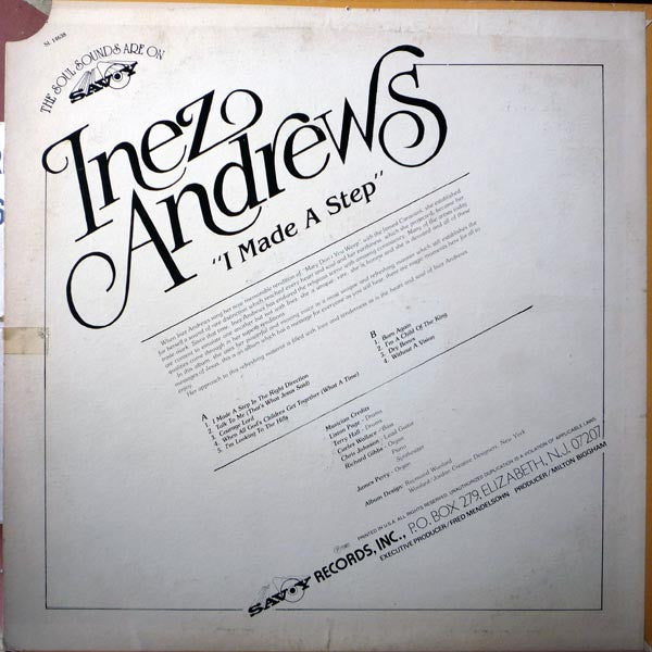 Inez Andrews : I Made A Step (LP, Album)