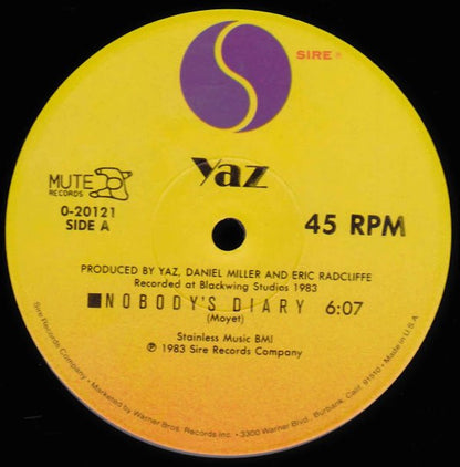 Yazoo : Nobody's Diary / State Farm (12", All)