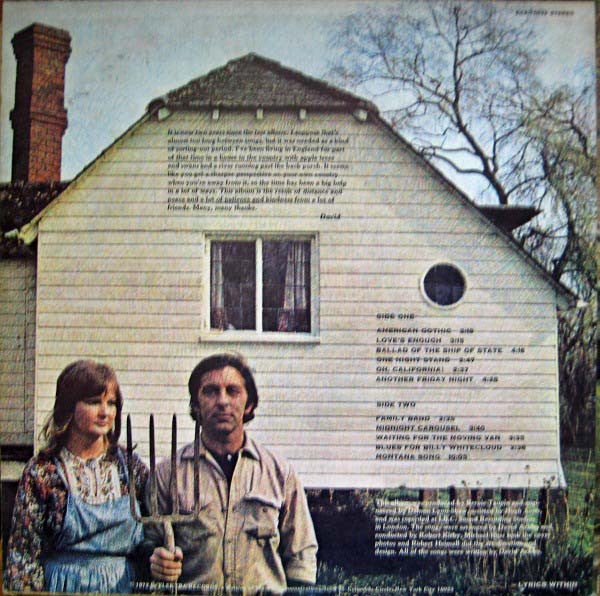 David Ackles : American Gothic (LP, Album, Promo, San)