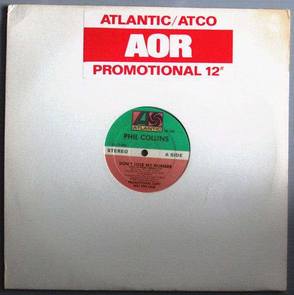 Phil Collins : Don't Lose My Number (12", Single, Promo, SP )