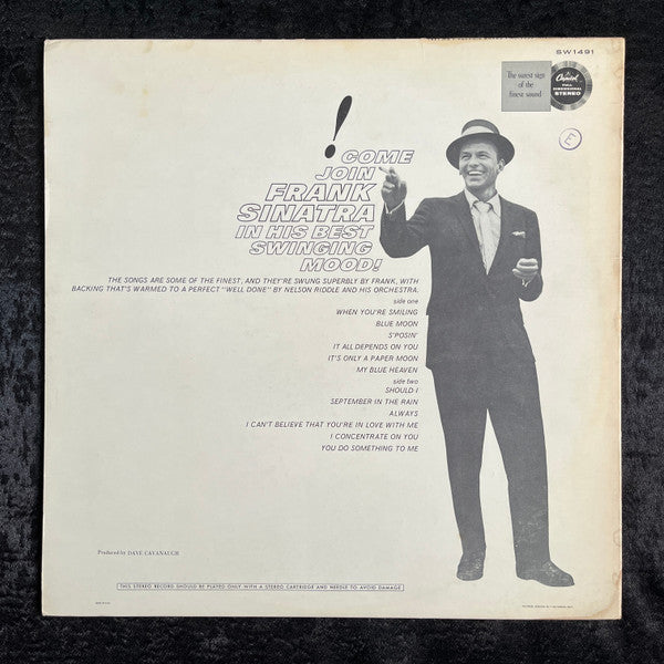 Frank Sinatra : Sinatra's Swingin' Session!!! (LP, Album, RE, Scr)