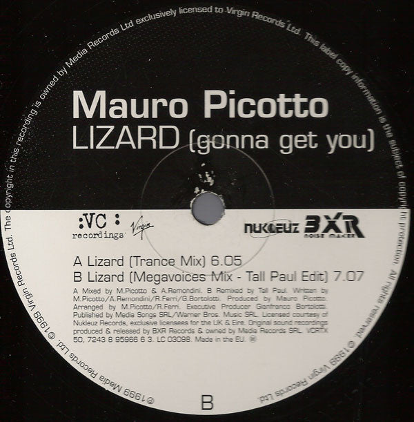 Mauro Picotto : Lizard (Gonna Get You) (12")