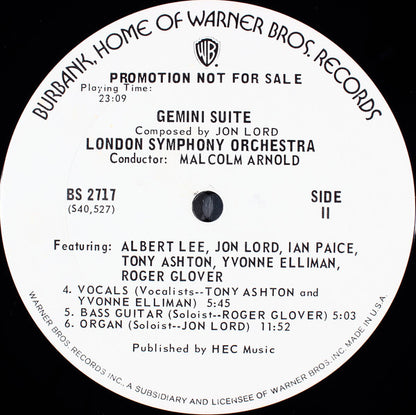 Jon Lord / London Symphony Orchestra : Gemini Suite (LP, Album, Promo)