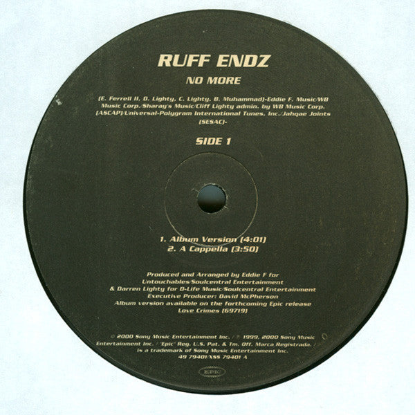Ruff Endz : No More (12", Single)