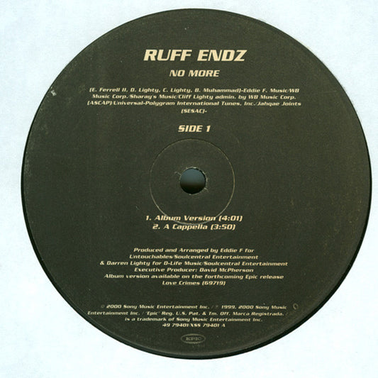 Ruff Endz : No More (12", Single)