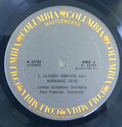 Ulysses Kay / George Walker (4) : Markings / Concerto For Trombone And Orchestra (LP, Album)