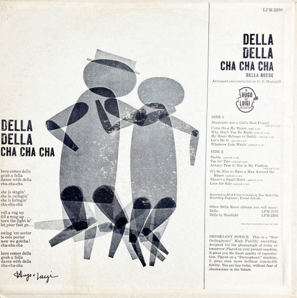 Della Reese : Della Della Cha Cha Cha (LP, Album, Mono)