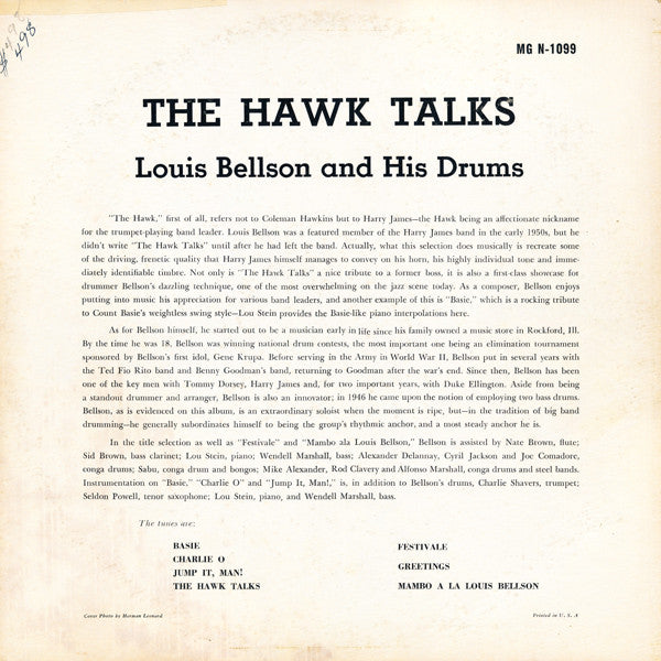 Louis Bellson : The Hawk Talks (LP, Album)