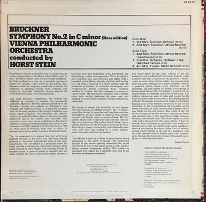 Anton Bruckner - Wiener Philharmoniker, Horst Stein : Symphony No. 2 (LP, Album)