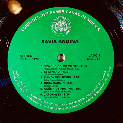 Savia Andina : Savia Andina (Bolivia) (LP, Comp)