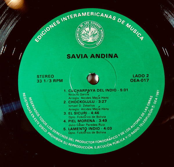 Savia Andina : Savia Andina (Bolivia) (LP, Comp)
