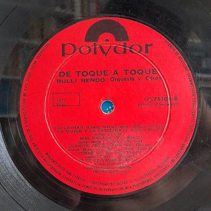 Rulli Rendo, Orquesta y Coros : De Toque A Toque (LP, Album, P/Mixed)
