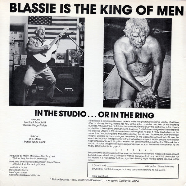 Fred Blassie : Blassie, King Of Men (12", EP)