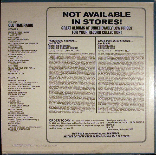 Various : The Nostalgic Voices And Sounds Of Old Time Radio (2xLP, Comp)
