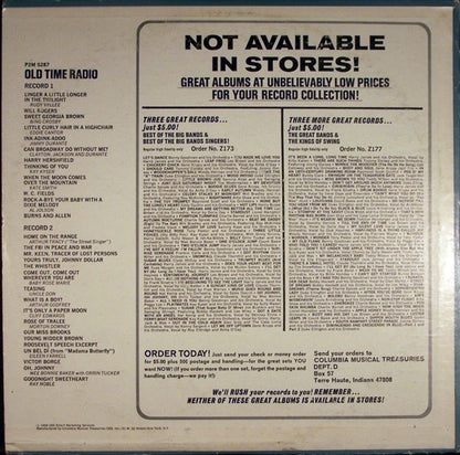 Various : The Nostalgic Voices And Sounds Of Old Time Radio (2xLP, Comp)
