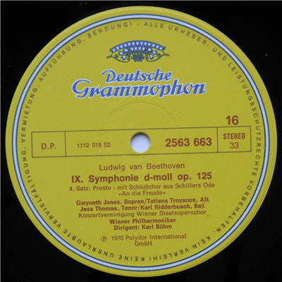 Ludwig van Beethoven – Wiener Philharmoniker, Karl Böhm : 9 Symphonien (8xLP, RE + Box, Comp)