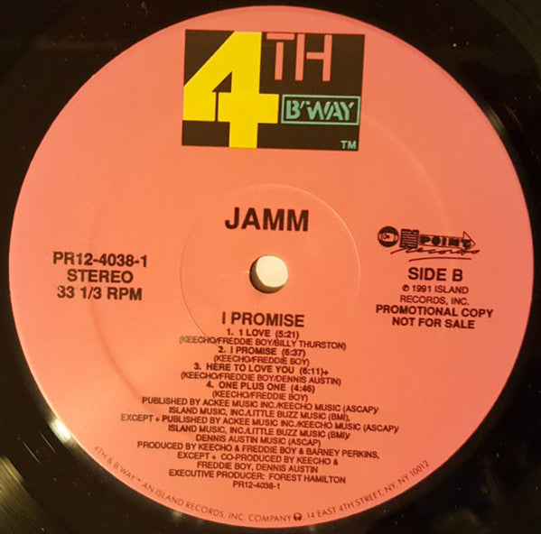 Jamm : I Promise (LP, Album, Promo)