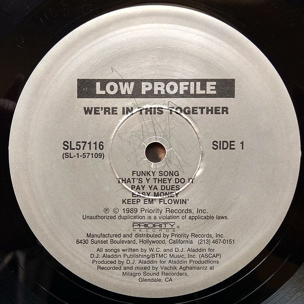Low Profile Featuring WC And DJ Aladdin : We're In This Together (LP, Album)