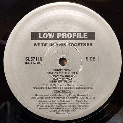 Low Profile Featuring WC And DJ Aladdin : We're In This Together (LP, Album)