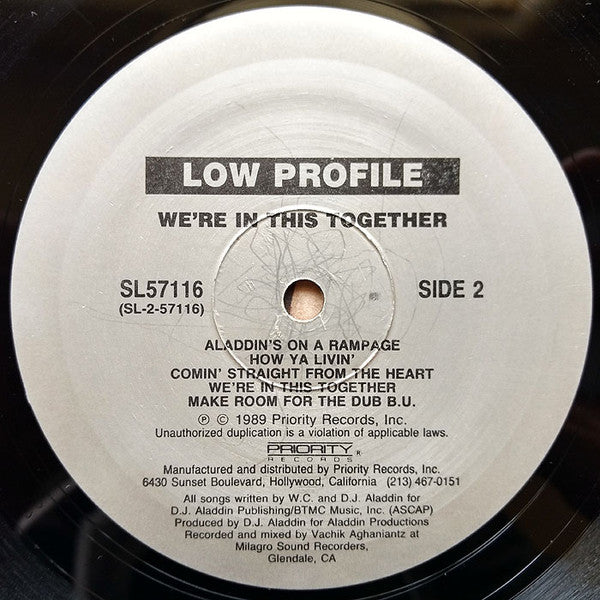Low Profile Featuring WC And DJ Aladdin : We're In This Together (LP, Album)