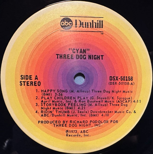 Three Dog Night : Cyan (LP, Album, RE, Pit)