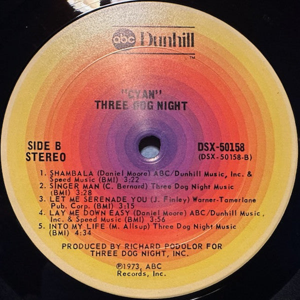 Three Dog Night : Cyan (LP, Album, RE, Pit)