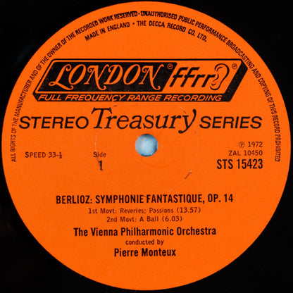 Hector Berlioz, Pierre Monteux, Wiener Philharmoniker : Symphonie Fantastique (LP, RE)