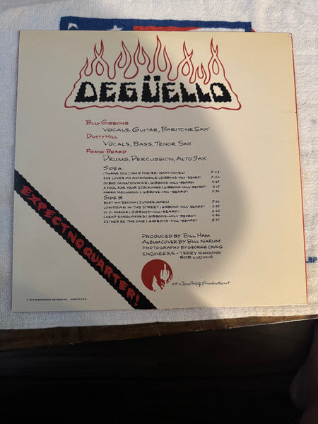 ZZ Top : Degüello (LP, Album, Promo, Los)