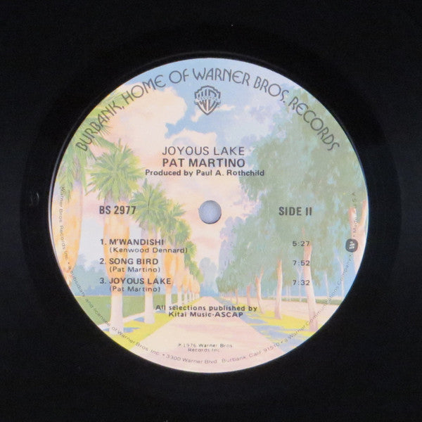 Pat Martino : Joyous Lake (LP, Album, Jac)