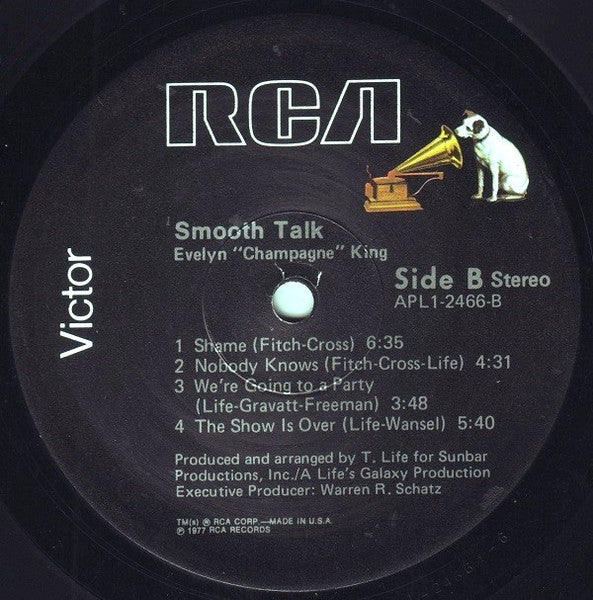 Evelyn King : Smooth Talk (LP, Album, RP, Ind)
