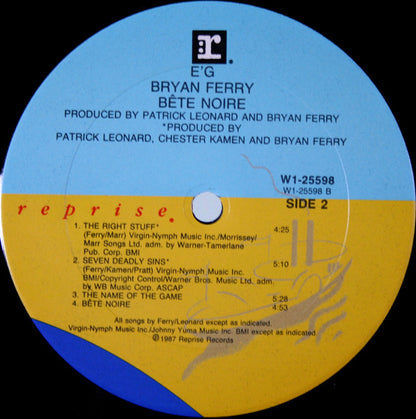 Bryan Ferry : Bête Noire (LP, Album, Club)