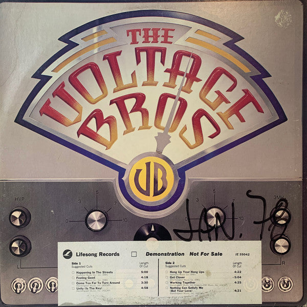 The Voltage Brothers : The Voltage Bros (LP, Album, Promo)