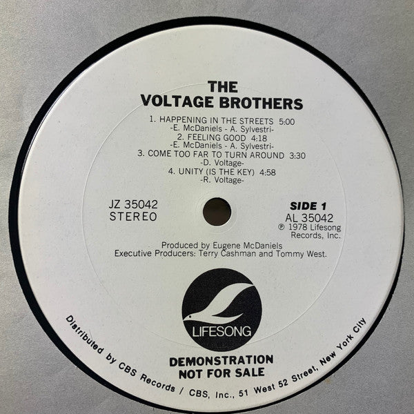 The Voltage Brothers : The Voltage Bros (LP, Album, Promo)