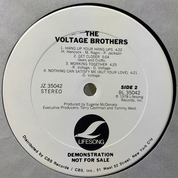 The Voltage Brothers : The Voltage Bros (LP, Album, Promo)