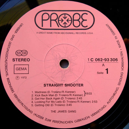 James Gang : Straight Shooter (LP, Album)