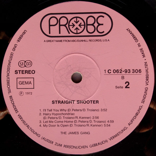 James Gang : Straight Shooter (LP, Album)