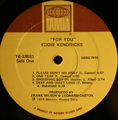 Eddie Kendricks : For You (LP, Album, Gat)