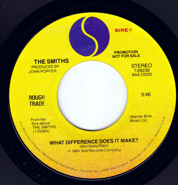 The Smiths : What Difference Does It Make? (7", Single, Promo)
